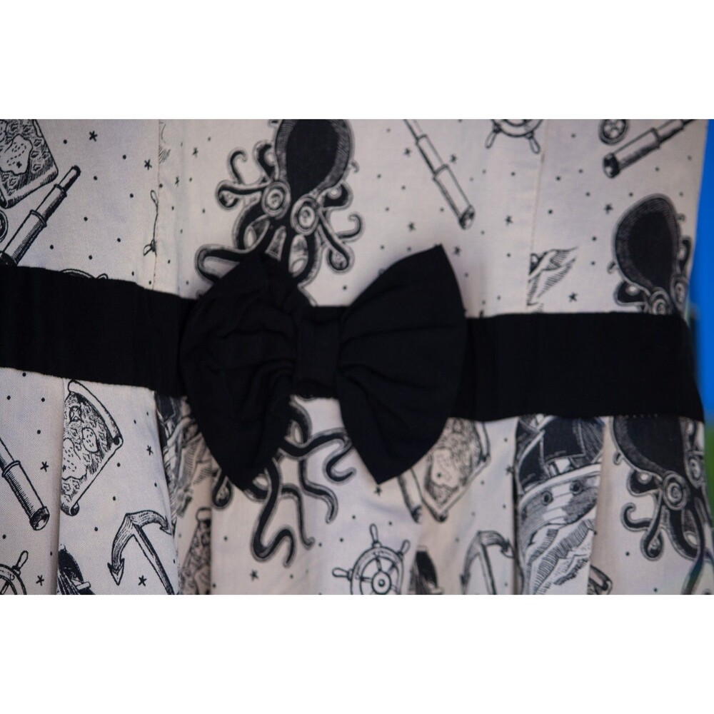 Sourpuss Cream Kraken’s Revenge Lizzie Dress Retired Rockabilly Pinup Style | XS - Picture 16 of 16